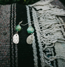Load image into Gallery viewer, Starburst Earrings in Sterling Silver and Amazonite