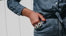 Load image into Gallery viewer, Rough Sunrise Ring - Rough Kingman Turquoise