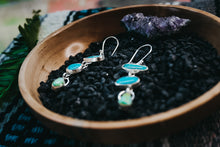 Load image into Gallery viewer, The Seas Earrings - Multi-stone turquoise and silver dangle earrings
