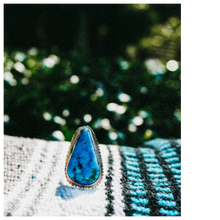 Load image into Gallery viewer, Yuna Silver and Turquoise Teardrop Ring