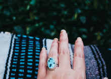Load image into Gallery viewer, Sterling Silver and Turquoise Love Ring
