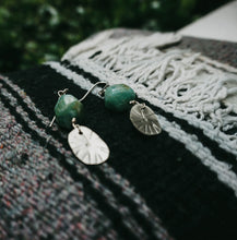 Load image into Gallery viewer, Starburst Earrings in Sterling Silver and Amazonite

