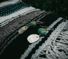Load image into Gallery viewer, Starburst Earrings in Sterling Silver and Amazonite
