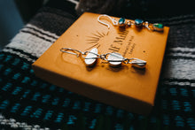 Load image into Gallery viewer, The Seas Earrings - Multi-stone turquoise and silver dangle earrings
