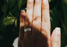 Load image into Gallery viewer, Hammered Stacker Ring Set - Mixed Metals - Size 6
