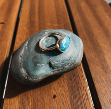 Load image into Gallery viewer, White Water Turquoise Stacker Ring
