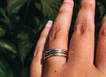Load image into Gallery viewer, Hammered Stacker Ring Set - Mixed Metals - Size 6
