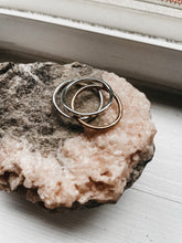 Load image into Gallery viewer, Hammered Stacker Ring Set - Mixed Metals - Size 6
