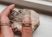Load image into Gallery viewer, Hammered Stacker Ring Set - Mixed Metals - Size 6
