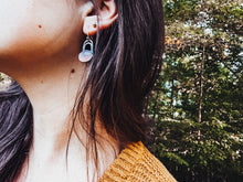 Load image into Gallery viewer, Pink Opal and Sterling Silver Rainbow Earrings
