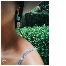 Load image into Gallery viewer, Starburst Earrings in Sterling Silver and Amazonite
