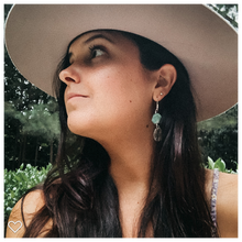 Load image into Gallery viewer, Starburst Earrings in Sterling Silver and Amazonite
