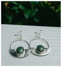 Load image into Gallery viewer, Estevia Earrings in Green Kingman Turquoise
