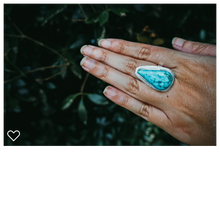 Load image into Gallery viewer, Yuna Silver and Turquoise Teardrop Ring
