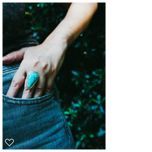 Load image into Gallery viewer, Yuna Silver and Turquoise Teardrop Ring
